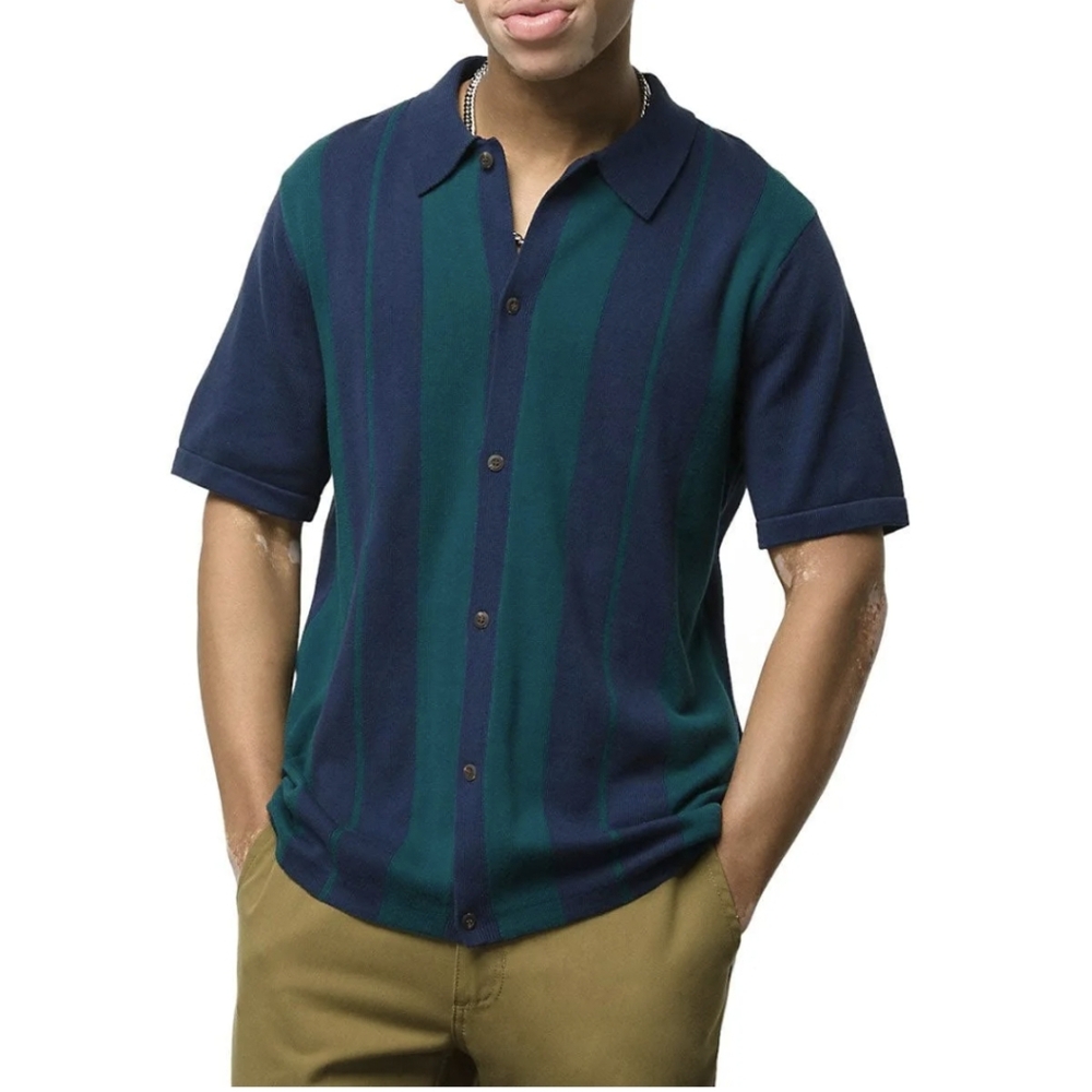 Vans Buttonwood Knit Polo Shirt Small